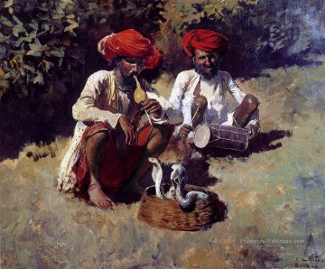 Les charmeurs de serpent Bombay Arabian Edwin Lord Weeks Peinture à l'huile